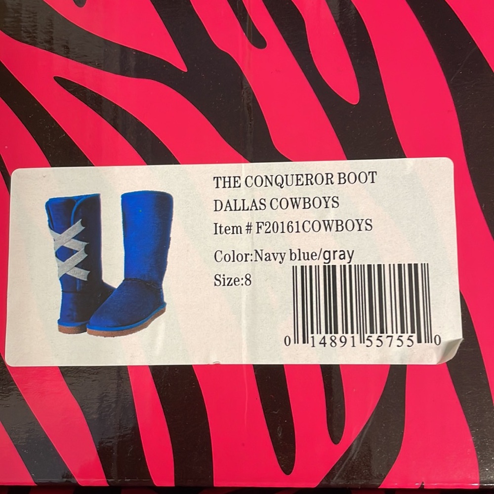 Official NFL Dallas cowboy long boots brand new!Collectors item
